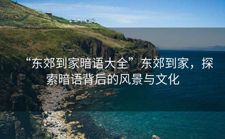 “東郊到家暗語大全”東郊到家，探索暗語背后的風景與文化