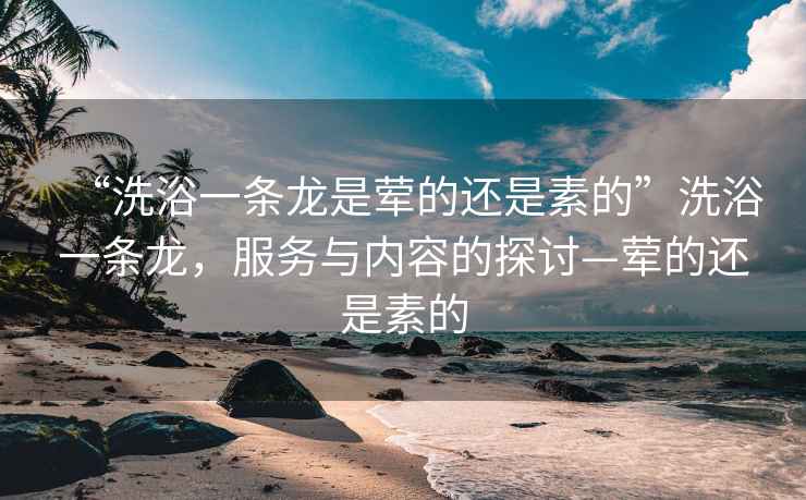 “洗浴一條龍是葷的還是素的”洗浴一條龍，服務與內容的探討—葷的還是素的