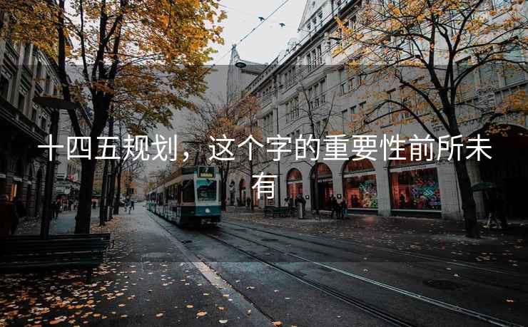 十四五規劃，這個字的重要性前所未有