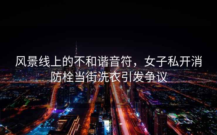 風(fēng)景線上的不和諧音符,女子私開消防栓當(dāng)街洗衣引發(fā)爭(zhēng)議 風(fēng)景線上的不和諧音符,女子私開消防栓當(dāng)街洗衣引發(fā)爭(zhēng)議