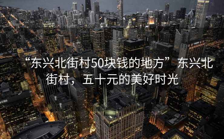 “東興北街村50塊錢的地方”東興北街村，五十元的美好時光