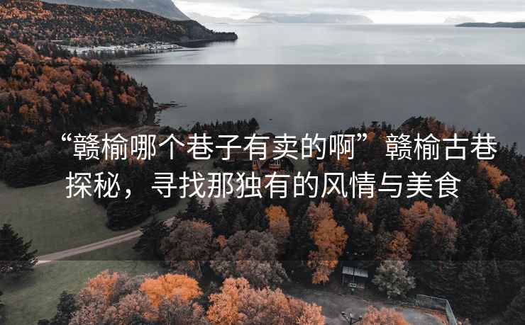 “贛榆哪個巷子有賣的啊”贛榆古巷探秘，尋找那獨有的風情與美食