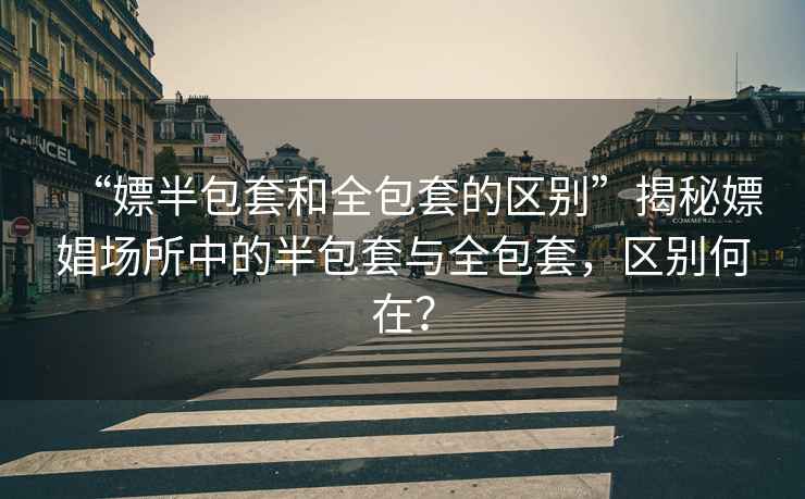 “嫖半包套和全包套的區別”揭秘嫖娼場所中的半包套與全包套,區別何在? “嫖半包套和全包套的區別”揭秘嫖娼場所中的半包套與全包套,區別何在?