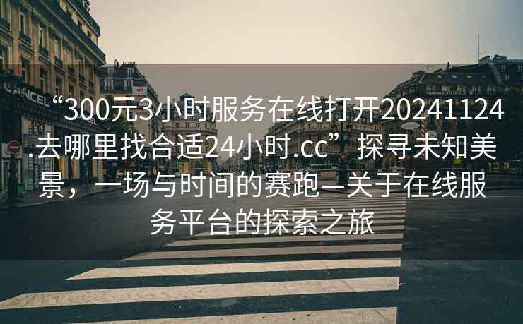 “300元3小時服務在線打開20241124.去哪里找合適24小時.cc”探尋未知美景，一場與時間的賽跑—關于在線服務平臺的探索之旅