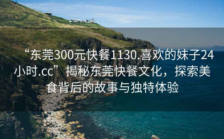 “東莞300元快餐1130.喜歡的妹子24小時.cc”揭秘東莞快餐文化，探索美食背后的故事與獨特體驗